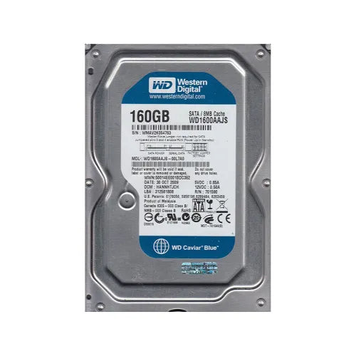 WD1600AAJS-00L7A0-1 - Western Digital Caviar Blue 160GB 7200RPM SATA 3Gb/s 8MB Cache 3.5-Inch Hard Drive