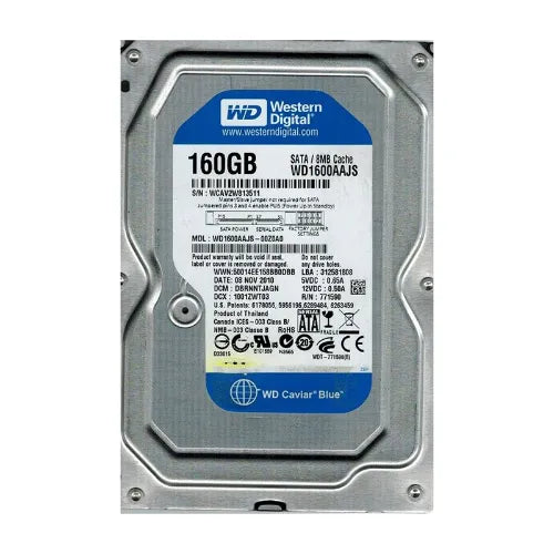 WD1600AAJS-DEL - Dell Caviar Blue 160GB 7200RPM SATA 3Gb/s 8MB Cache 3.5-Inch Hard Drive