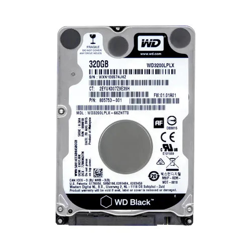WD3200LPLX-DELL - Dell Black 320GB 7200RPM SATA 6Gb/s 32MB Cache (RoHS) 2.5-Inch Hard Drive