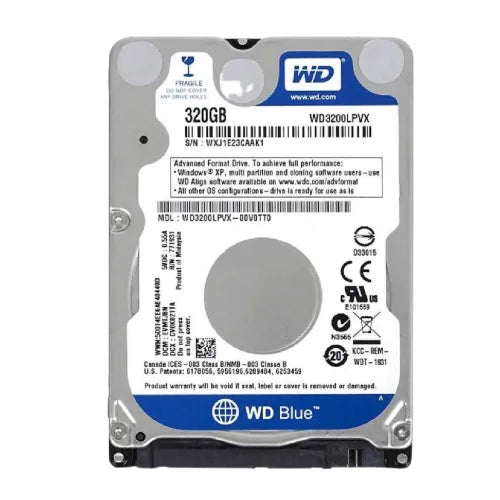 WD3200LPVX-DELL - Dell Blue 320GB 5400RPM SATA 6Gb/s 8MB Cache (RoHS) 2.5-Inch Hard Drive