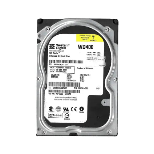 WD400BB-60DGA0-1 - Western Digital Caviar 40GB 7200RPMEIDE 2MB Cache (512) 3.5-Inch Hard Drive