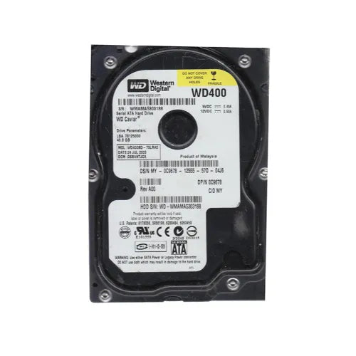 WD400BD-75LRA0-DELL - Dell Caviar 40GB 7200RPM SATA 1.5Gb/s 2MB Cache (RoHS) 3.5-Inch Hard Drive