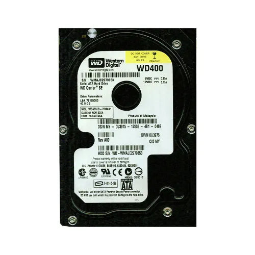 WD400JD-DELL - Dell Caviar SE 40GB 7200RPM SATA 3Gb/s 8MB Cache (512) 7-Pin 3.5-Inch Hard Drive