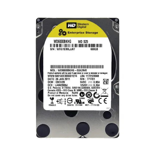 WD6000BKHG-DEL - Dell EqualLogic 600GB 10000RPM SAS 6Gb/s 2.5-Inch Hard Drive