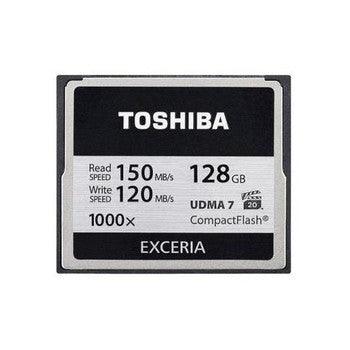 Toshiba - PFC128U-1EXS - Exceria 128GB 1000x CompactFlash (CF) Memory Card (Silver)