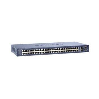 NetGear - FS750T2NA - ProSafe 48-Ports RJ-45 10/100Mbps 10Base-T/100Base-TX Fast Ethernet 1U Rack-mountable Smart Switch with 2x 10/100/1000Mbps Gigabit S
