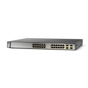 Cisco - WS-C3750G-24PS-S= - Catalyst 3750G 24-Ports 10/100/1000T RJ-45 PoE Manageable Layer3 Rack Mountable 1U and Stackable Switch with 4x SFP Ports (Ref