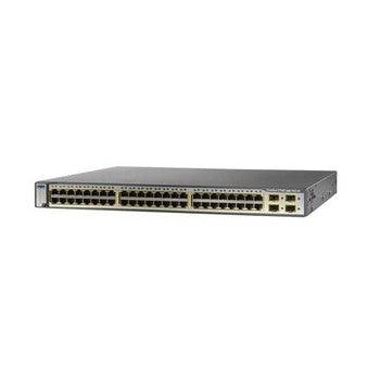Cisco - WS-C3750G-48PS-S= - 48-Ports 10/100/1000 Base-T PoE Layer 3 Managed Switch with 4x SFP Ports