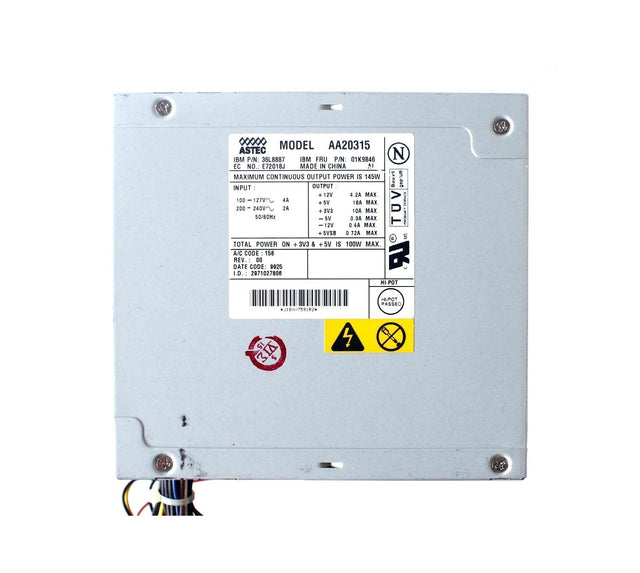 01K9846 - IBM 145-Watts 200-240V AC 50-60Hz ATX Power Supply for 300GL 6275 / 6561 / 6263 / 6591 / 6862