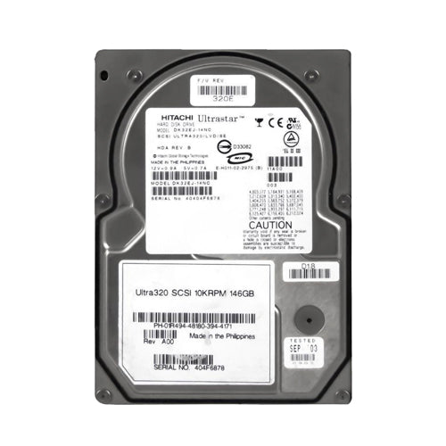 01R494 Dell 146GB 10000RPM Ultra320 SCSI 8MB Cache 80-Pin 3.5-Inch Hard Drive