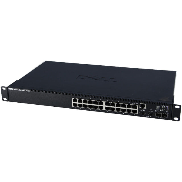 02GPFC - Dell PowerConnect 5500 Series 5524 24 x Ports 10/100/1000Base-T + 2 x Ports SFP+ Layer3 Managed 1U Rack-Mountable Gigabit Ethernet Stackable Network Switch