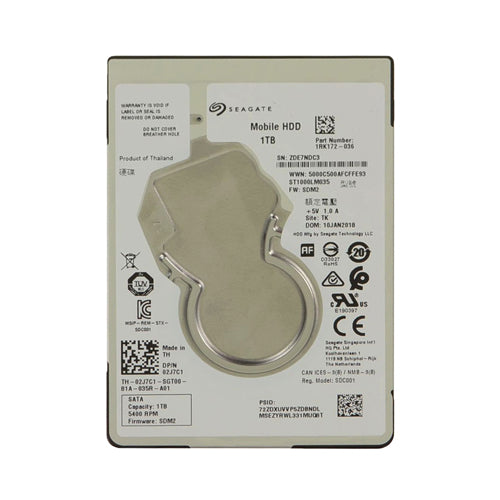 02J7C1 Dell 1TB 5400RPM SATA 6Gb/s 128MB Cache 2.5-Inch Hard Drive