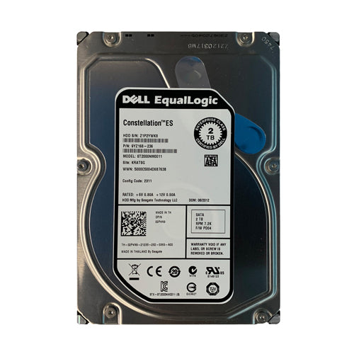 02P4N9 Dell 2TB 7200RPM SATA 3Gb/s Hot-Pluggable 3.5-Inch Hard Drive with Tray for EqualLogic Storage Array