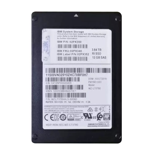 02PX340 IBM 3.84TB Multi-Level Cell SAS 12Gb/s 2.5-inch Solid State Drive