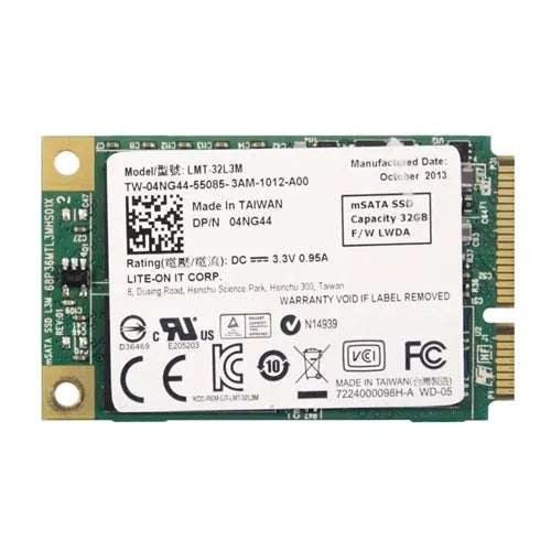 04NG44 Dell 32GB Multi-Level Cell SATA 6Gb/s Mini PCI Express Solid State Drive