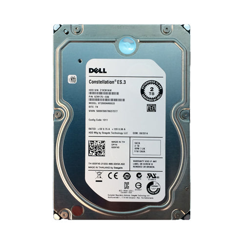 055FX5 Dell 2TB 7200RPM SATA 6Gb/s Hot-Pluggable 64MB Cache 3.5-Inch Hard Drive with Tray for PowerEdge Server & PowerVault Storage Array