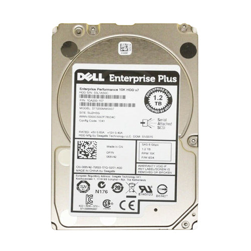 068V42 Dell 1.2TB 10000RPM SAS 6Gb/s Hot-Pluggable 2.5-Inch Hard Drive with Tray for EqualLogic Storage Array