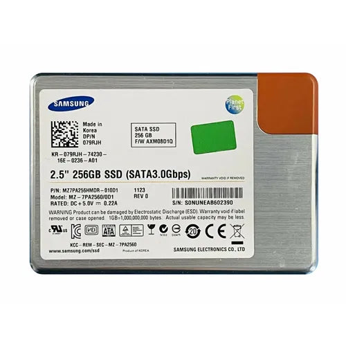 079RJH Dell 256GB Multi-Level Cell SATA 3Gb/s Hot-Pluggable 2.5-Inch Solid State Drive for PowerEdge Servers