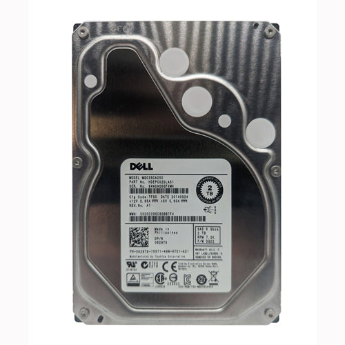 0829T8 Dell 2TB 7200RPM SAS 6Gb/s Hot-Swappable 3.5-Inch Hard Drive with Tray for Compellent SC200/SC220 Expansion Enclosures