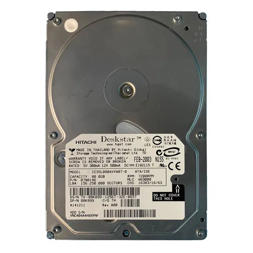 08K899 Dell 80GB 7200RPM ATA-100 2MB Cache 3.5-Inch Hard Drive