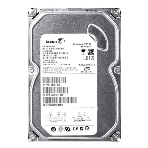 0950-4767 HP 80GB 7200RPM SATA 3Gb/s 8MB Cache 3.5-Inch Hard Drive