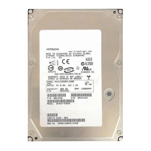 0B23492 Hitachi Ultrastar 15K450 Series 300GB 15000RPM SAS 3Gb/s 16MB Cache 3.5-Inch Hard Drive