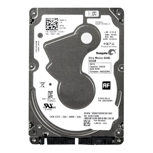 0C2T96 Dell 500GB 5400RPM Multi-Level Cell SATA 6Gb/s 8GB NAND Flash 64MB Cache 2.5-Inch Hard Drive