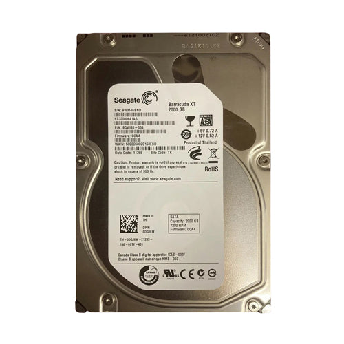 0DGJ6W Dell 2TB 7200RPM SATA 6Gb/s 64MB Cache 3.5-Inch Hard drive