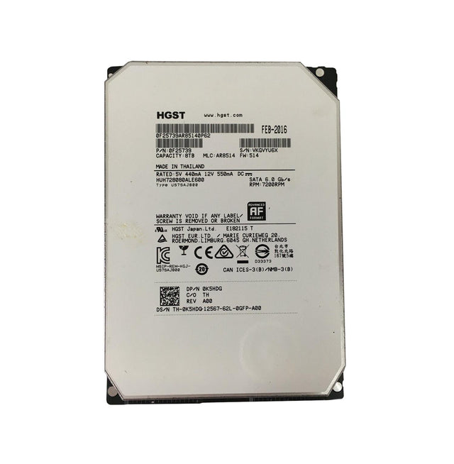 Disco duro de 8TB 7200RPM SATA 6Gb/s con caché de 128MB y 3,5 pulgadas