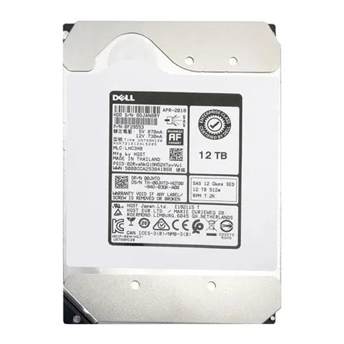 0F29553 HGST Ultrastar DC HC520 Series 12TB 7200RPM SAS 12Gb/s 256MB Cache 512e 3.5-Inch Hard Drive