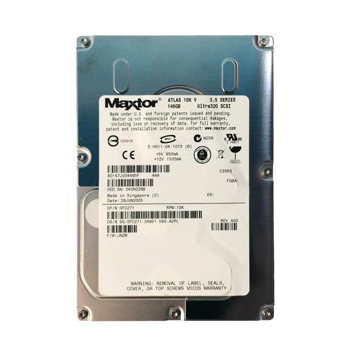 0FC271 Dell 146GB 10000RPM Ultra320 SCSI Hot-Pluggable 8MB Cache 3.5-Inch Hard Drive with Tray for PowerEdge Server & PowerVault Storage Array
