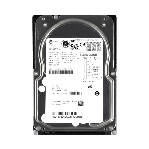 0HC489 Dell 146GB 10000RPM Ultra320 SCSI 8MB Cache 68-Pin 3.5-Inch Hard Drive