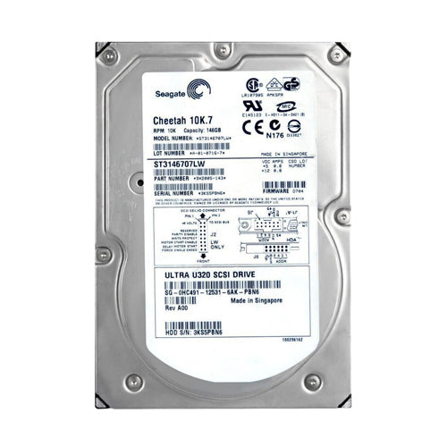 0HC491 Dell 146GB 10000RPM Ultra320 SCSI 68-Pin 3.5-Inch Hard Drive