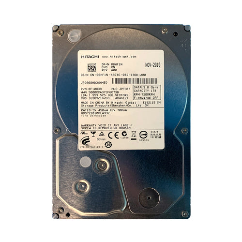 0HF1N Dell 1TB 7200RPM SATA 3Gb/s 32MB Cache 3.5-Inch Hard Drive