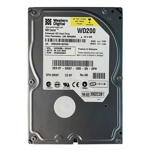 0K907 Dell 20GB 7200RPM IDE/ATA 3.5-Inch Hard Drive for PowerEdge Server