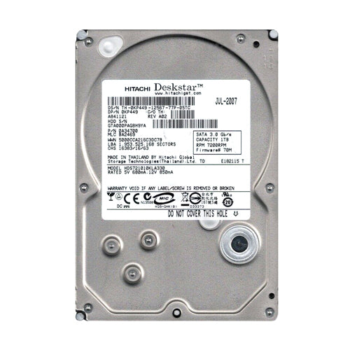 0KP449 Dell 1TB 7200RPM SATA 3Gb/s 32MB Cache 3.5-Inch Hard Drive