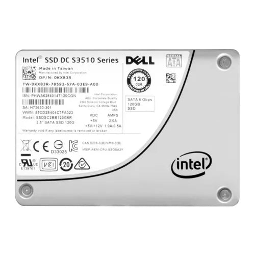 0KX83R Dell 120GB Multi-Level Cell SATA 6Gb/s Hot-Pluggable Read Intensive 2.5-Inch Solid State Drive with Tray for PowerEdge Servers