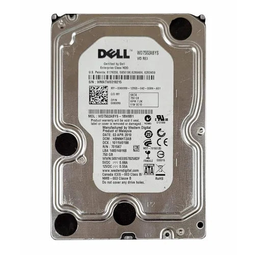 0KXM9 Dell 750GB 7200RPM SATA 3Gb/s 32MB Cache 3.5-Inch Hard Drive