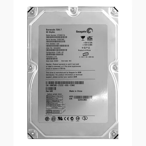 0MC505 Dell 80GB 7200RPM IDE Ultra ATA/100 (ATA-6) 2MB Cache 3.5-Inch Hard Drive