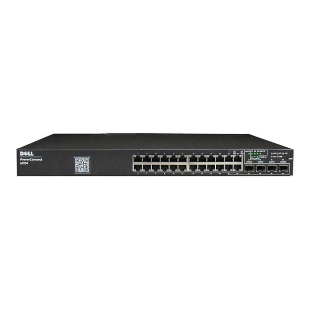 0MK832 - Dell PowerConnect 6224 24 x Ports 10/100/1000Base-T + 4 x Ports Shared SFP Layer3 Managed 1U Rack-Mountable Gigabit Ethernet Network Switch