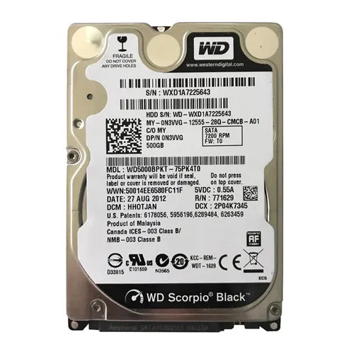 0N3VVG Dell 500GB 7200RPM SATA 3Gb/s Hot-Pluggable 16MB Cache 2.5-Inch Hard Drive with Tray for PowerEdge Server & PowerVault Storage Array