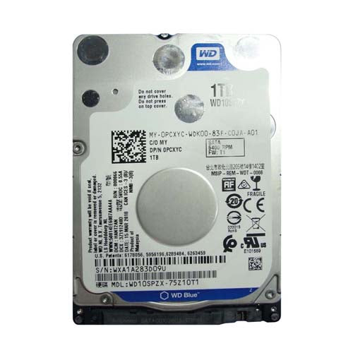 0PCXYC Dell 1TB 5400RPM SATA 6Gb/s 16MB Cache 2.5-Inch Hard Drive
