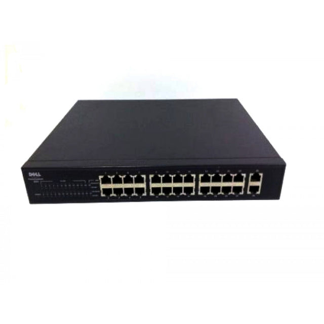 0TJ657 - Dell PowerConnect 2300 Series 2324 24 x Ports 10/100Base-T + 2 x Ports 10/100/1000Base-T 1U Rack-mountable Fast Ethernet Network Switch