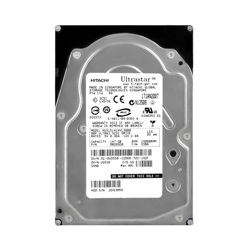 0UD558 Dell 146GB 15000RPM Ultra320 SCSI 80-Pin 3.5-Inch Hard Drive