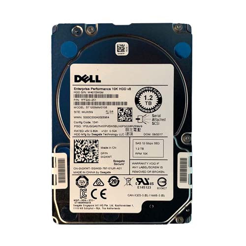 0V2KWT Dell 1.2TB 10000RPM SAS 12Gb/s Hot-Pluggable 64MB Cache 2.5-Inch Hard Drive for PowerEdge Servers