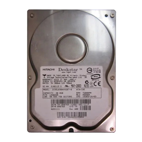 0X0769 Dell 30GB 7200RPM ATA-100 2MB Cache 3.5-Inch Hard Drive