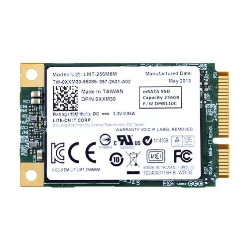 0XXM30 Dell 256GB Multi-Level Cell SATA 6Gb/s mSATA Solid State Drive for Latitude Notebook