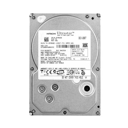 0YR660 Dell 1TB 7200RPM SATA 3Gb/s Hot-Pluggable 3.5-Inch Hard Drive with Tray for PowerEdge Servers
