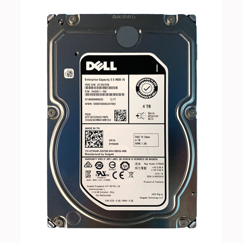 0YXG4K Dell 4TB 7200RPM SAS 6Gb/s 3.5-Inch Hard Drive for PowerEdge / PowerVault Servers