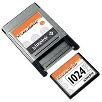 Kingston - CF/1024ADP - 1GB CompactFlash (CF) Memory Card with Adapter